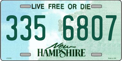NH license plate 3356807