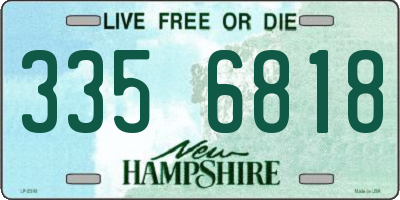 NH license plate 3356818
