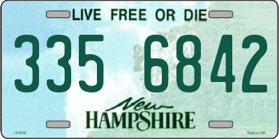 NH license plate 3356842