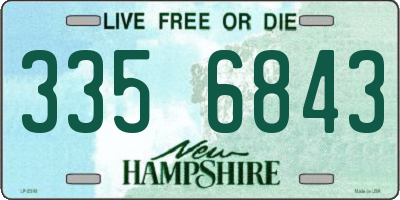 NH license plate 3356843