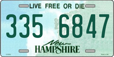 NH license plate 3356847