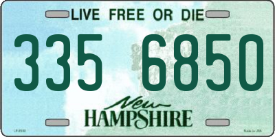 NH license plate 3356850