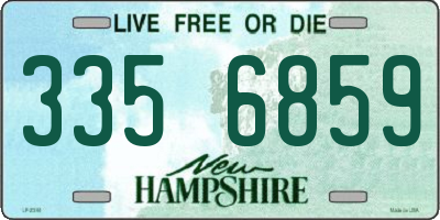 NH license plate 3356859