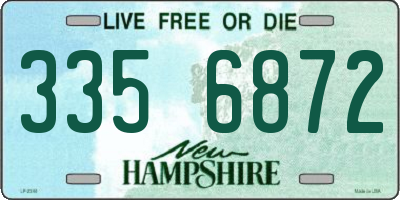 NH license plate 3356872