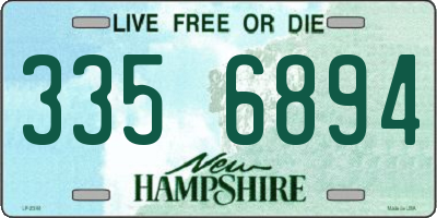 NH license plate 3356894