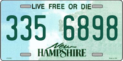 NH license plate 3356898