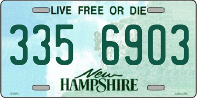 NH license plate 3356903