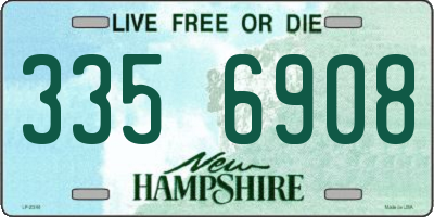 NH license plate 3356908