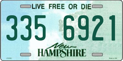 NH license plate 3356921