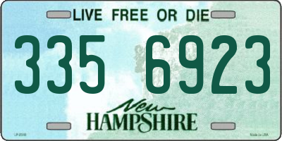 NH license plate 3356923