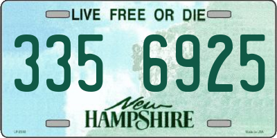 NH license plate 3356925