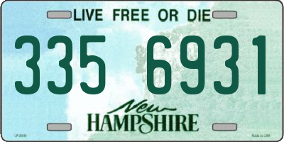 NH license plate 3356931