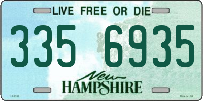 NH license plate 3356935