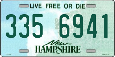 NH license plate 3356941