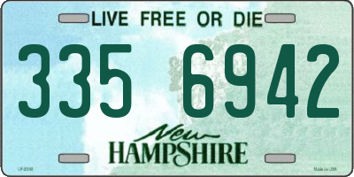 NH license plate 3356942