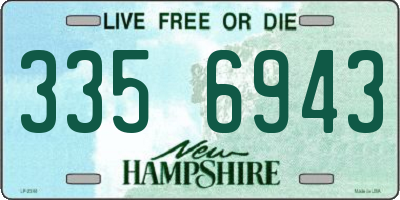 NH license plate 3356943