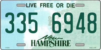 NH license plate 3356948
