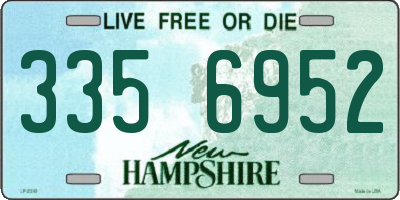 NH license plate 3356952