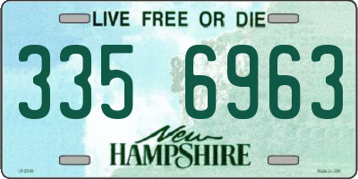 NH license plate 3356963