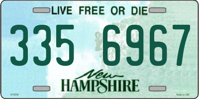 NH license plate 3356967