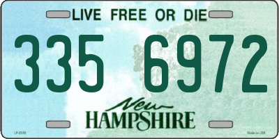 NH license plate 3356972