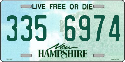 NH license plate 3356974
