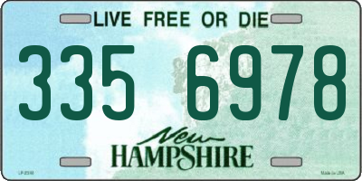 NH license plate 3356978