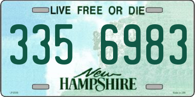 NH license plate 3356983