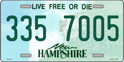 NH license plate 3357005