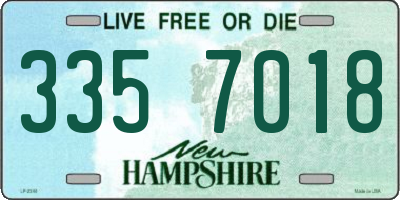 NH license plate 3357018