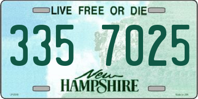 NH license plate 3357025