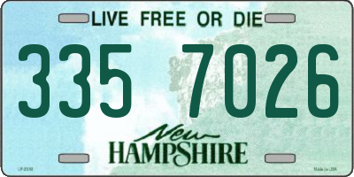 NH license plate 3357026