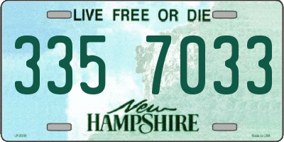 NH license plate 3357033