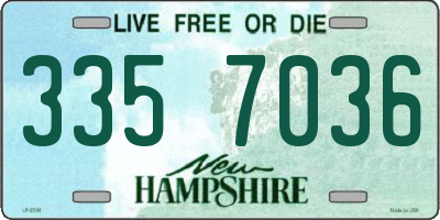 NH license plate 3357036