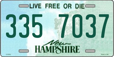 NH license plate 3357037