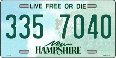 NH license plate 3357040