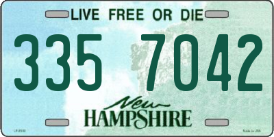 NH license plate 3357042