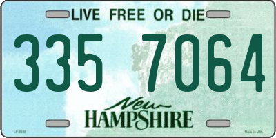 NH license plate 3357064