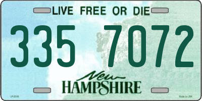 NH license plate 3357072