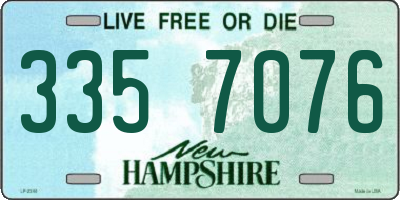 NH license plate 3357076