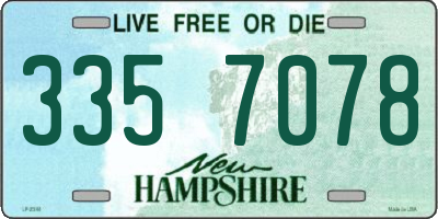 NH license plate 3357078