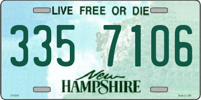 NH license plate 3357106