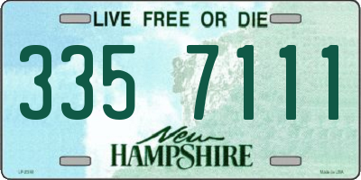 NH license plate 3357111