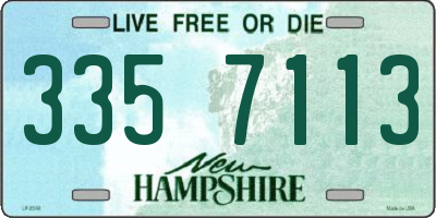 NH license plate 3357113
