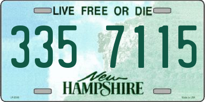 NH license plate 3357115