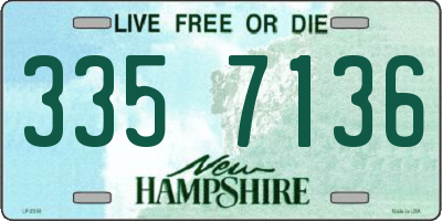 NH license plate 3357136