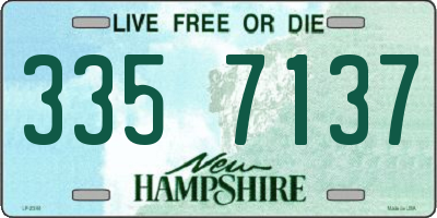 NH license plate 3357137