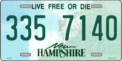 NH license plate 3357140