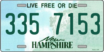 NH license plate 3357153