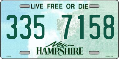 NH license plate 3357158